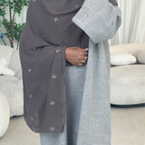 Motifé Closed Abaya - Grey